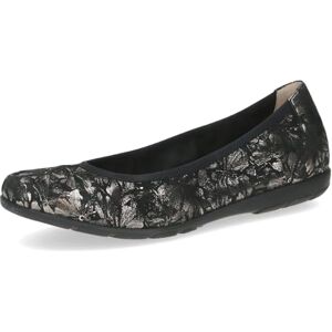 CAPRICE Ballerines Femme en Cuir, Noir (Black/Gunmetal), 41 EU - Publicité CAPRICE Ballerines Femme en Cuir, Noir (Black/Gunmetal), 41 EU - Publicité