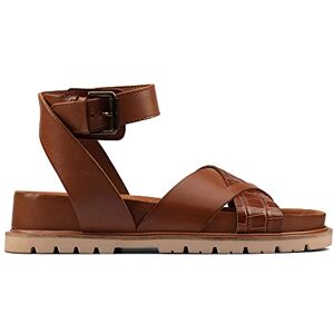 Clarks Femme Orianna Cross Sandale, Cuir Dark Tan Combi, 35.5 EU - Publicité Clarks Femme Orianna Cross Sandale, Cuir Dark Tan Combi, 35.5 EU - Publicité