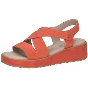 CAPRICE Sandales à talon compensé femme en cuir compensées, Orange (Orange Suede), 41 EU - Publicité CAPRICE Sandales à talon compensé femme en cuir compensées, Orange (Orange Suede), 41 EU - Publicité