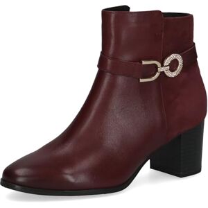 CAPRICE Bottines femme en cuir à talon bloc, Rouge (Bordeaux Comb), 40,5 EU - Publicité CAPRICE Bottines femme en cuir à talon bloc, Rouge (Bordeaux Comb), 40,5 EU - Publicité