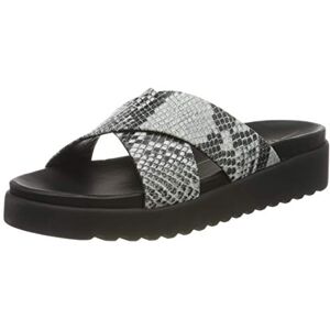 Buffalo Femme Javia Sandale Plate, Noir/Blanc, 36 EU - Publicité Buffalo Femme Javia Sandale Plate, Noir/Blanc, 36 EU - Publicité