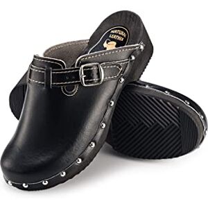 ESTRO Sabots Femme en Cuir Chaussures Hôpital Mules Femmes Sabots Orthopédiques CDL05 (35, Noir 1) - Publicité ESTRO Sabots Femme en Cuir Chaussures Hôpital Mules Femmes Sabots Orthopédiques CDL05 (35, Noir 1) - Publicité