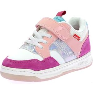 Kickers Kickarting, Baskets Basses Fille, Blanc Fuchsia Rose, 34 - Publicité Kickers Kickarting, Baskets Basses Fille, Blanc Fuchsia Rose, 34 - Publicité