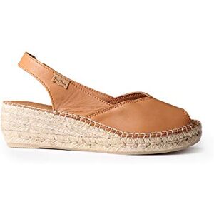 TONI PONS Espadrilles compensées pour femme style peep toe en cuir, marron, 37 EU - Publicité TONI PONS Espadrilles compensées pour femme style peep toe en cuir, marron, 37 EU - Publicité
