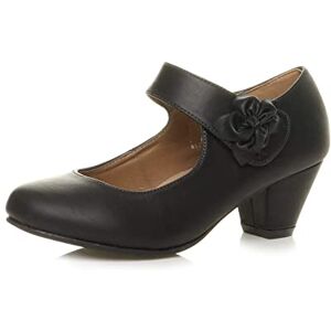 Ajvani Femmes Talon Moyen Large Babies doublé Confort Escarpin Chaussures Taille 5 38 - Publicité Ajvani Femmes Talon Moyen Large Babies doublé Confort Escarpin Chaussures Taille 5 38 - Publicité