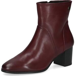 CAPRICE Bottines femme en cuir à talon bloc, Rouge (Bordeaux Nappa), 38 EU - Publicité CAPRICE Bottines femme en cuir à talon bloc, Rouge (Bordeaux Nappa), 38 EU - Publicité