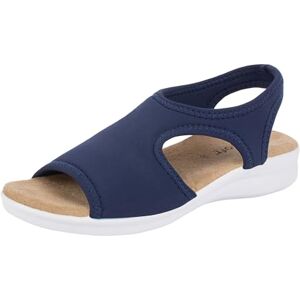 Aerosoft Sandales pour femme, extra légères, sans pression, élastiques sur toute la longueur, largeur G-H, Bleu/blanc, 36 EU - Publicité Aerosoft Sandales pour femme, extra légères, sans pression, élastiques sur toute la longueur, largeur G-H, Bleu/blanc, 36 EU - Publicité