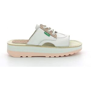 Kickers Heatt, Mules Femme, Blanc, 38 - Publicité Kickers Heatt, Mules Femme, Blanc, 38 - Publicité