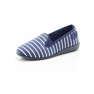 Damart Chaussons rayés Femme Bleu Rayé Taille 36 - Publicité Damart Chaussons rayés Femme Bleu Rayé Taille 36 - Publicité