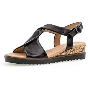 Gabor Femme Sandales, Dame Sandales compensées, Sandales compensées,Chaussures d'été,Confortable,Plat,SCHW.(KorkTS/SCHW),41 EU / 7.5 UK - Publicité Gabor Femme Sandales, Dame Sandales compensées, Sandales compensées,Chaussures d'été,Confortable,Plat,SCHW.(KorkTS/SCHW),41 EU / 7.5 UK - Publicité