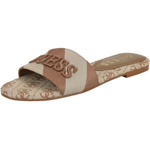 Guess Femme Harini Sandale Plate, Medium Brown White Stripe Multi 210, 40 EU - Publicité Guess Femme Harini Sandale Plate, Medium Brown White Stripe Multi 210, 40 EU - Publicité