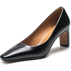 Runxingfu Bout Carré Talons Hauts Femmes 5CM Dames Rétro Talon Bloc Escarpins Mode Bout Fermé Talons Slip on Talons Épais Intelligents Travail Escarpins - Publicité Runxingfu Bout Carré Talons Hauts Femmes 5CM Dames Rétro Talon Bloc Escarpins Mode Bout Fermé Talons Slip on Talons Épais Intelligents Travail Escarpins - Publicité