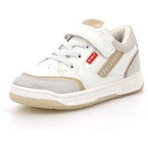 Kickers Kouic, Sneakers Basses Fille, Blanc Argent Or, 34 - Publicité Kickers Kouic, Sneakers Basses Fille, Blanc Argent Or, 34 - Publicité