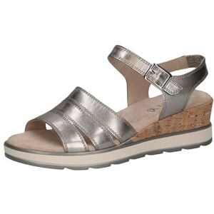 CAPRICE Sandales à Talon compensé Femme en Cuir Été, Métallique (Stone Metallic), 40 EU - Publicité CAPRICE Sandales à Talon compensé Femme en Cuir Été, Métallique (Stone Metallic), 40 EU - Publicité