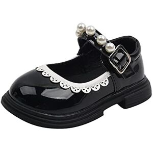 Allbestop Princesse Chaussure,Décoration en Perles Chaussures d'École pour Enfants Chaussures en Cuir Vernis Lustré de Demoiselle d'honneur de Mariage Fermeture à Pression Semelle Caoutchouc(Noir,25) - Publicité Allbestop Princesse Chaussure,Décoration en Perles Chaussures d'École pour Enfants Chaussures en Cuir Vernis Lustré de Demoiselle d'honneur de Mariage Fermeture à Pression Semelle Caoutchouc(Noir,25) - Publicité