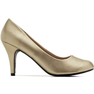 Andrés Machado Élégants Escarpins rétro pour Femme/Adolescent pour l´été et l´Hiver AM422 Bout Arrondi Modèle Taille Petit Talons Fins Simili Cuir- Couleur Doré- EU 35 - Publicité Andrés Machado Élégants Escarpins rétro pour Femme/Adolescent pour l´été et l´Hiver AM422 Bout Arrondi Modèle Taille Petit Talons Fins Simili Cuir- Couleur Doré- EU 35 - Publicité