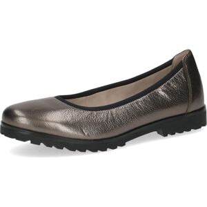 CAPRICE Ballerines Femme en Cuir Bout Rond, Métallique (Piombo Metal), 39 EU - Publicité CAPRICE Ballerines Femme en Cuir Bout Rond, Métallique (Piombo Metal), 39 EU - Publicité