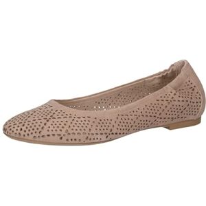 CAPRICE Ballerines Femme en Cuir à Motif perforé, Beige (Bark Suede), 36 EU - Publicité CAPRICE Ballerines Femme en Cuir à Motif perforé, Beige (Bark Suede), 36 EU - Publicité