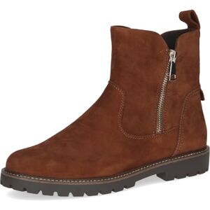 CAPRICE Bottines femme en cuir à fermeture éclair, Marron (Cognac Suede), 42 EU - Publicité CAPRICE Bottines femme en cuir à fermeture éclair, Marron (Cognac Suede), 42 EU - Publicité