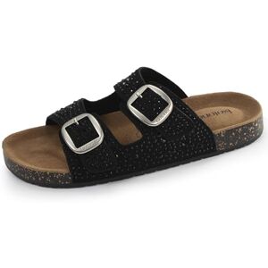 Isotoner Sandales femme à doubles brides ultra confortables, semelle intérieure cuir, 38 EU, noir strass - Publicité Isotoner Sandales femme à doubles brides ultra confortables, semelle intérieure cuir, 38 EU, noir strass - Publicité