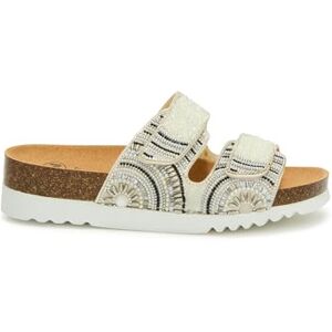 Scholl Cadix, Sandales Femme à 2 sangles avec perles Blanc 36 EU - Publicité Scholl Cadix, Sandales Femme à 2 sangles avec perles Blanc 36 EU - Publicité