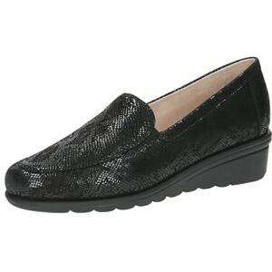 CAPRICE Chaussures à enfiler femme en cuir à talon compensé, Noir (Black Reptile), 42 EU - Publicité CAPRICE Chaussures à enfiler femme en cuir à talon compensé, Noir (Black Reptile), 42 EU - Publicité