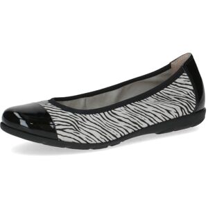 CAPRICE Ballerines Femme en Cuir Confortables, Multicolore (Black Zebra), 37 EU - Publicité CAPRICE Ballerines Femme en Cuir Confortables, Multicolore (Black Zebra), 37 EU - Publicité