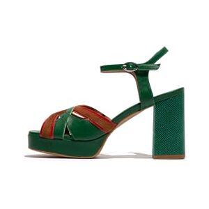 Fly London Femme EZUI240FLY Sandal, Emerald/DK. Red/Camel, 41 EU - Publicité Fly London Femme EZUI240FLY Sandal, Emerald/DK. Red/Camel, 41 EU - Publicité