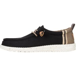 HEYDUDE Wally Craft Mocassins à Enfiler en Lin pour Homme Chaussures légères et Confortables Baskets de Marche décontractées prêtes pour Le Voyage, Noir/Noyer, 42 EU - Publicité HEYDUDE Wally Craft Mocassins à Enfiler en Lin pour Homme Chaussures légères et Confortables Baskets de Marche décontractées prêtes pour Le Voyage, Noir/Noyer, 42 EU - Publicité