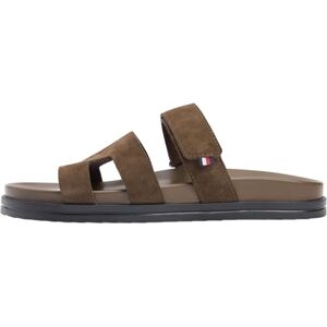 Tommy Hilfiger Sandales plates réglables en daim de qualité supérieure pour homme, , marron (Legacy Brown), 45 - Publicité Tommy Hilfiger Sandales plates réglables en daim de qualité supérieure pour homme, , marron (Legacy Brown), 45 - Publicité