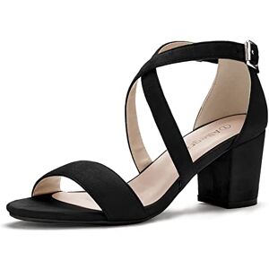 Allegra K Sandales à Talon carré pour Femmes Noir 39 - Publicité Allegra K Sandales à Talon carré pour Femmes Noir 39 - Publicité