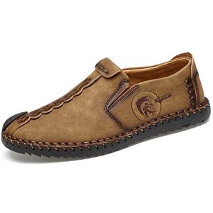 Asifn Hommes Chaussures Cuir Mocassins Casual Bateau Conduite Marche Oxford Sandales(Marron,41 EU,25.5CM du Talon aux Orteils - Publicité Asifn Hommes Chaussures Cuir Mocassins Casual Bateau Conduite Marche Oxford Sandales(Marron,41 EU,25.5CM du Talon aux Orteils - Publicité