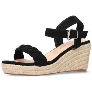 Andrés Machado AM5751 Sandales d'été avec Plateforme compensée et Jute pour Femme Slingbacks avec Boucle Grandes Pointures Faux suède Noir, Pointures EU 43 - Publicité Andrés Machado AM5751 Sandales d'été avec Plateforme compensée et Jute pour Femme Slingbacks avec Boucle Grandes Pointures Faux suède Noir, Pointures EU 43 - Publicité