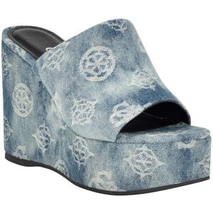Guess Femme Yenise Sandale cale, Denim Blue 420, 41 EU - Publicité Guess Femme Yenise Sandale cale, Denim Blue 420, 41 EU - Publicité