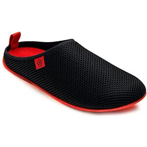 Andrés Machado Chaussons pour l´été DYNAMIC-R Slippers pour Homme/Femme Tige en grille et doublure transpirable Ouverts à l´arrière – Semelle souple Noir et Rouge, EU 38 - Publicité Andrés Machado Chaussons pour l´été DYNAMIC-R Slippers pour Homme/Femme Tige en grille et doublure transpirable Ouverts à l´arrière – Semelle souple Noir et Rouge, EU 38 - Publicité