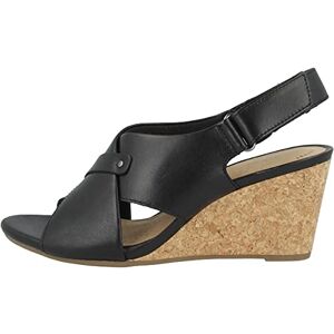 Clarks femme Sandale à talon, Black Leather, 37.5 EU - Publicité Clarks femme Sandale à talon, Black Leather, 37.5 EU - Publicité