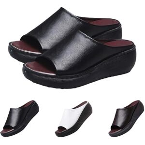 SQYZRZ 2025 New Orthopedic Sandals Summer Comfortable Orthotic Leather Wedges Slides Dressy Platform Heel Arch Support Slip Sandals (Black,43) - Publicité SQYZRZ 2025 New Orthopedic Sandals Summer Comfortable Orthotic Leather Wedges Slides Dressy Platform Heel Arch Support Slip Sandals (Black,43) - Publicité