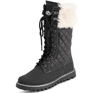 Polarr Femmes Fausse Fourrure Chaude Thermique Imperméable En Marchant Neige L'hiver Semelle En Caoutchouc Bottes Noir/Beige UK7/EU40 YC0605 - Publicité Polarr Femmes Fausse Fourrure Chaude Thermique Imperméable En Marchant Neige L'hiver Semelle En Caoutchouc Bottes Noir/Beige UK7/EU40 YC0605 - Publicité