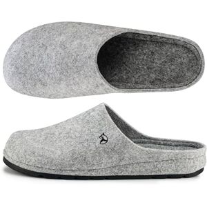 ESTRO Chaussons Homme Hiver Chaud Pantoufle Homme Chaussons Semelle Gomme Pantoufles en Feutre (Gris, 44 EU) - Publicité ESTRO Chaussons Homme Hiver Chaud Pantoufle Homme Chaussons Semelle Gomme Pantoufles en Feutre (Gris, 44 EU) - Publicité