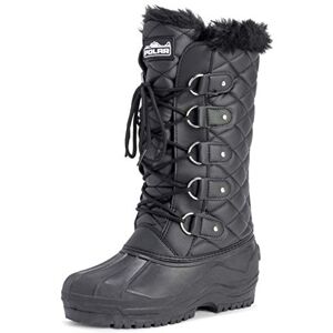 Polar Femmes Tall Matelassé Fourrure Doublée Neige Tactique Imperméable Hauteur Du Genou En Marchant Bottes Noir Cuir UK7/EU40 YC0361 - Publicité Polar Femmes Tall Matelassé Fourrure Doublée Neige Tactique Imperméable Hauteur Du Genou En Marchant Bottes Noir Cuir UK7/EU40 YC0361 - Publicité
