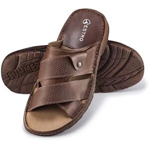 ESTRO Sandales Homme Cuir Été Mules Homme Cuir Été Sandale Hommes avec Semelle Antidérapante s5 (42 EU, Marron) - Publicité ESTRO Sandales Homme Cuir Été Mules Homme Cuir Été Sandale Hommes avec Semelle Antidérapante s5 (42 EU, Marron) - Publicité
