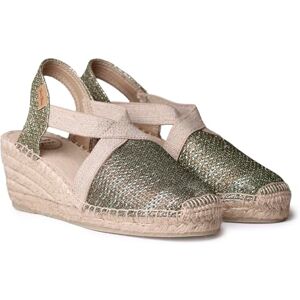 TONI PONS Triton Espadrilles végétaliennes compensées pour femme en tissu de coton., Olive, 35 EU - Publicité TONI PONS Triton Espadrilles végétaliennes compensées pour femme en tissu de coton., Olive, 35 EU - Publicité