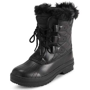 Polar Femmes Mid Rembourrée Thermique Semelle En Caoutchouc Imperméable L'hiver Neige Fausse Fourrure Bottes Noir Cuir Mono UK7/EU40 YC0636 - Publicité Polar Femmes Mid Rembourrée Thermique Semelle En Caoutchouc Imperméable L'hiver Neige Fausse Fourrure Bottes Noir Cuir Mono UK7/EU40 YC0636 - Publicité