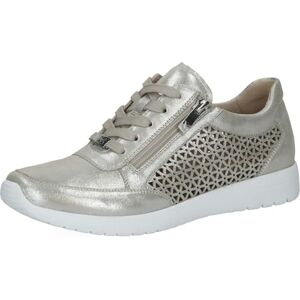 Caprice Baskets Femme en Cuir, Métallisé (Silver Sue MET), 41 EU - Publicité Caprice Baskets Femme en Cuir, Métallisé (Silver Sue MET), 41 EU - Publicité