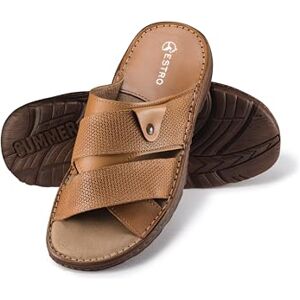 ESTRO Sandales Homme Cuir Été Mules Homme Cuir Été Sandale Hommes avec Semelle Antidérapante s5 (45 EU, Beige) - Publicité ESTRO Sandales Homme Cuir Été Mules Homme Cuir Été Sandale Hommes avec Semelle Antidérapante s5 (45 EU, Beige) - Publicité