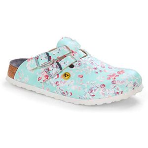 Birkenstock Kay ESD Birko-Flor Sabots pour Femme Motif Fleurs Vert Menthe Taille 40 - Publicité Birkenstock Kay ESD Birko-Flor Sabots pour Femme Motif Fleurs Vert Menthe Taille 40 - Publicité