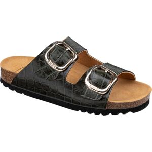 Scholl NOELLE Leather Croco Print Dark Green - Publicité Scholl NOELLE Leather Croco Print Dark Green - Publicité