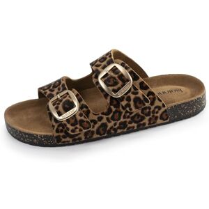 Isotoner Sandales femme à doubles brides ultra confortables, semelle intérieure cuir, 41 EU, léopard - Publicité Isotoner Sandales femme à doubles brides ultra confortables, semelle intérieure cuir, 41 EU, léopard - Publicité