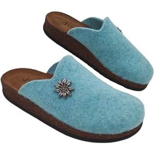 Primo Calzature Sabots alpins originaux, chaussons d'hiver pour homme et femme chauds, sabot tyrolien en laine cuite, 100 % fabriqué en Italie, Bleu ciel, 39 EU - Publicité Primo Calzature Sabots alpins originaux, chaussons d'hiver pour homme et femme chauds, sabot tyrolien en laine cuite, 100 % fabriqué en Italie, Bleu ciel, 39 EU - Publicité