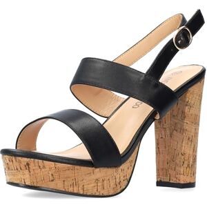 Andrés Machado AM5734 Sandales d'été à Talon en liège pour Femme Design Slingback Boucle en métal Bout Ouvert Petits Chiffres Soft Noir, Pointure EU 43 - Publicité Andrés Machado AM5734 Sandales d'été à Talon en liège pour Femme Design Slingback Boucle en métal Bout Ouvert Petits Chiffres Soft Noir, Pointure EU 43 - Publicité